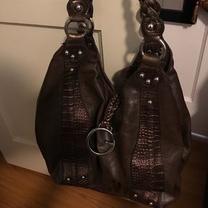 G by Guess Large Brown Hobo Bag
